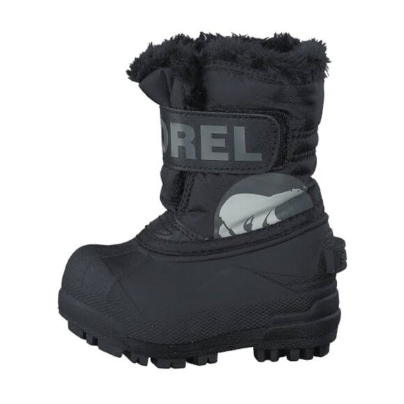 Sorel Toddler Snow Black Charcoal Commander Boot Size 4 NWOT - Picture 2 of 7